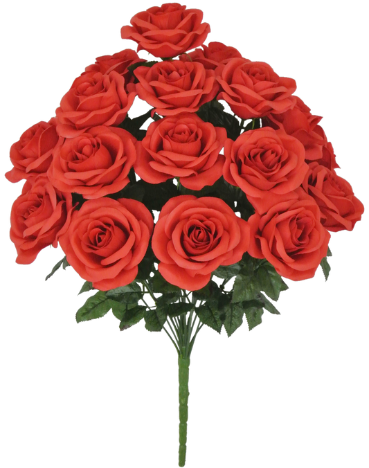 22 IN MIRCO PEACH ROSE BUSH X - 80194-RED