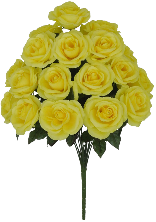 22 IN MIRCO PEACH ROSE BUSH X - 80194-YEL