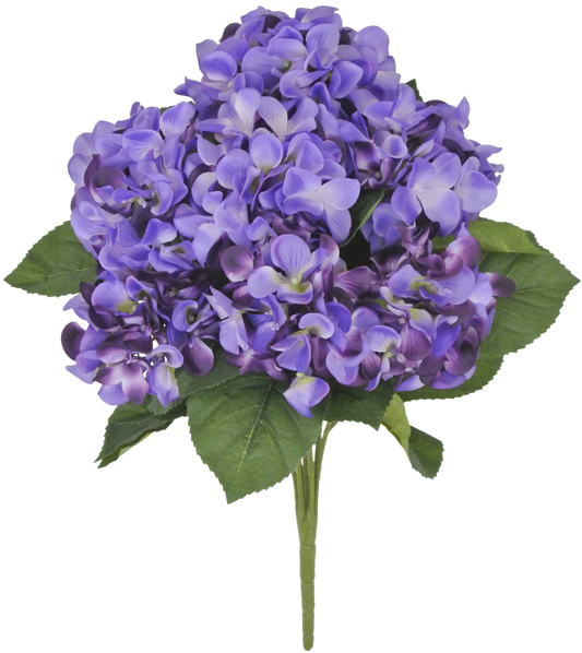 22 IN PURPLE HYDRANGEA BUSH X 7 - 80312-PU