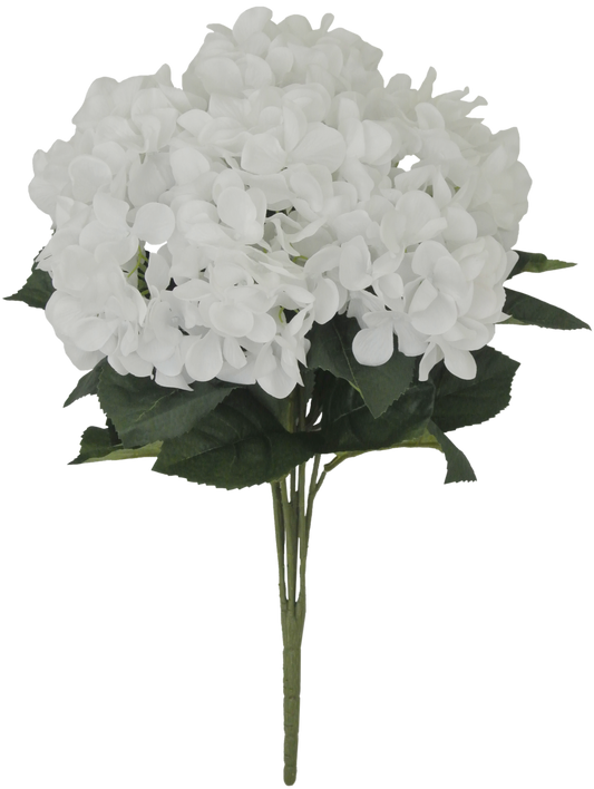 22 IN WHITE HYDRANGEA BUSH X 7 - 80312-WT