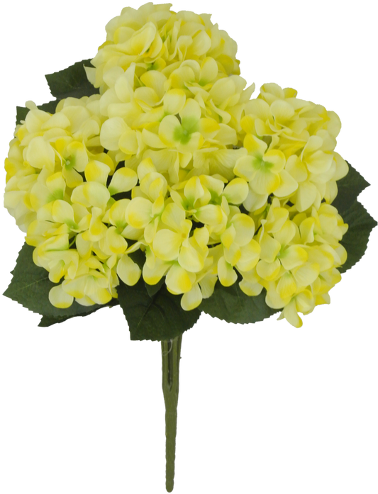 22 IN YELLOW HYDRANGEA BUSH X 7 - 80312-YEL