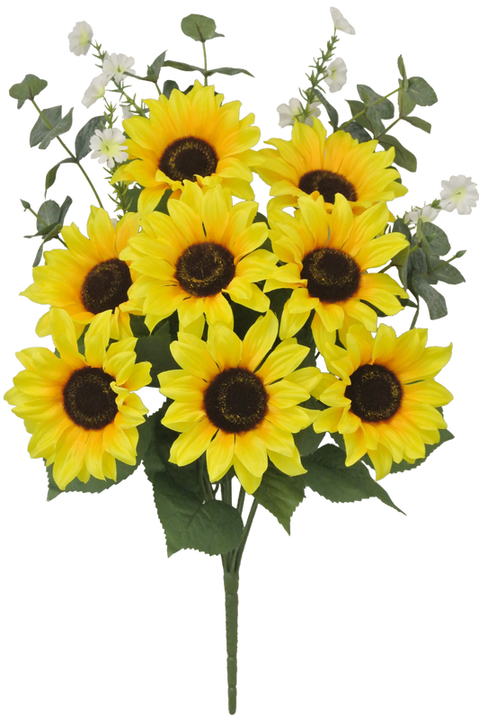 21 IN MIX SUNFLOWER BUSH X 12 - 81001-YEL