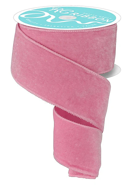 2.5"X10YD DELUXE VELVET/SATIN BACKING- LIGHT PINK- RGE165915