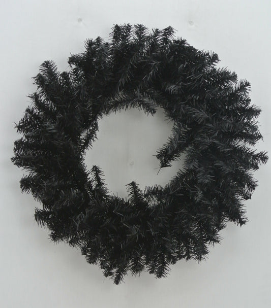 24 IN BLACK EVERYGREEN WREATH - 82295-BK