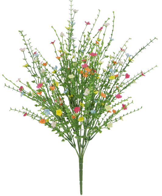 21 IN PLASTIC FLOWERING BUSH-82394-MULTISPRING