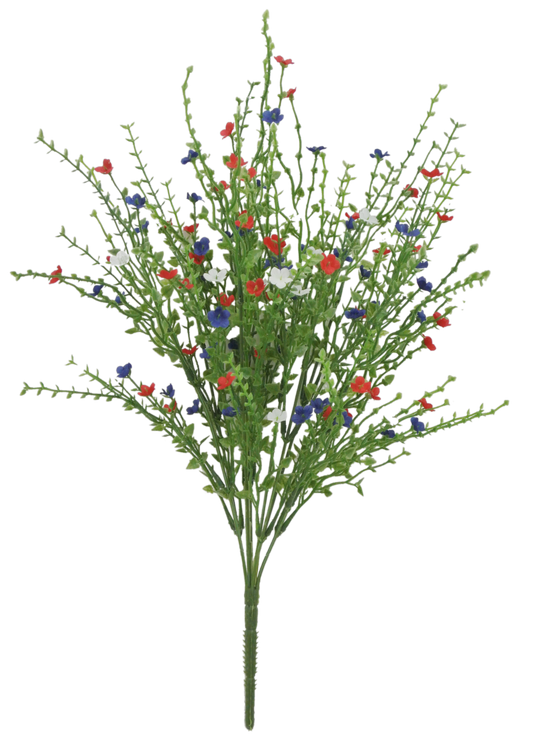 21 in patriotic plastic flowering bush - 82394-RDWTBL