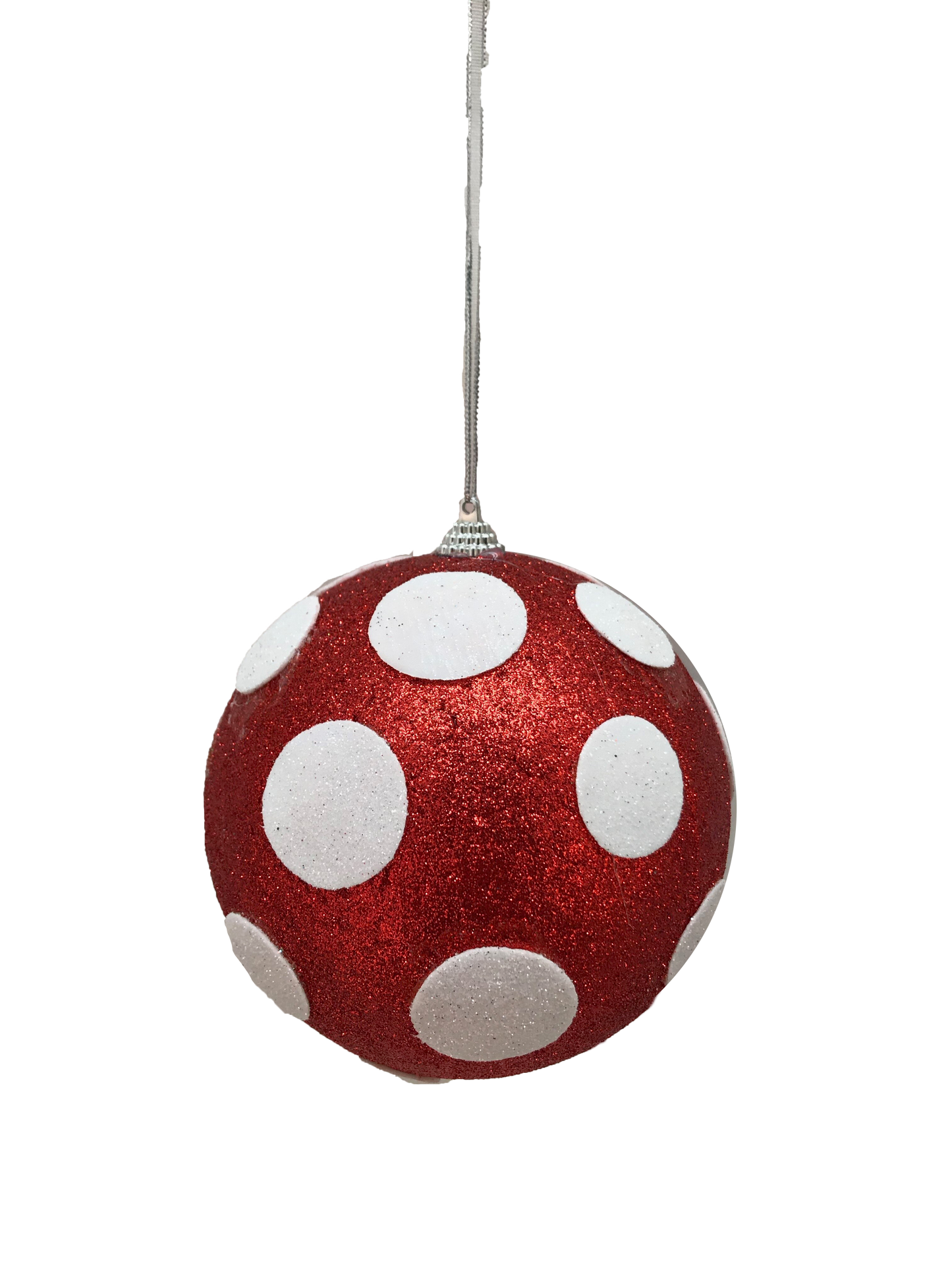 Red and White Polka dot Ornament 5In - 84175RDWT