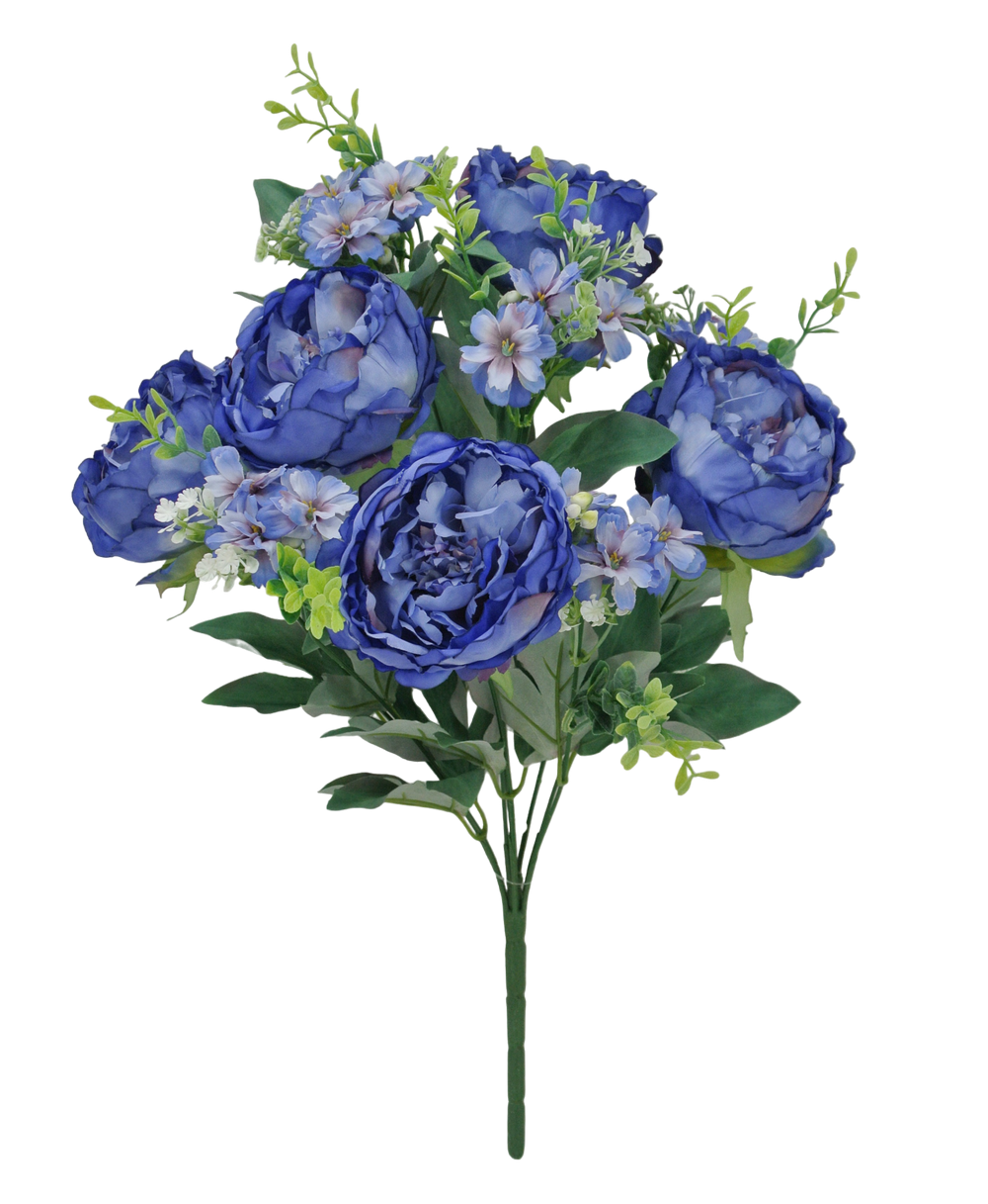 19 IN BLUE PEONY BUSH X 10 - 84295-BL