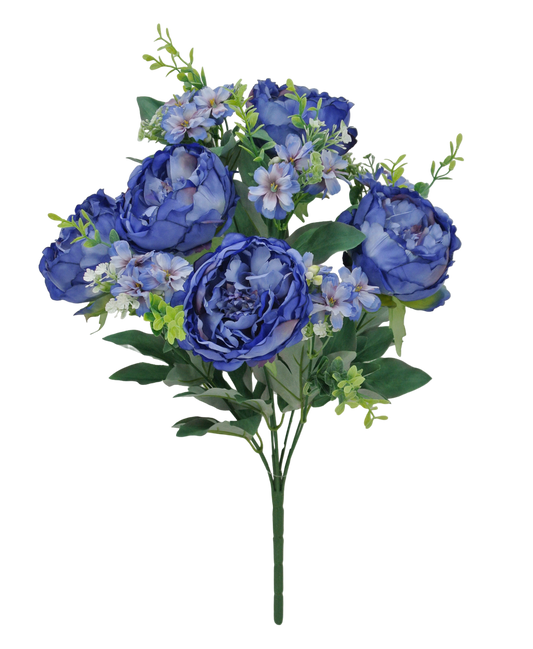 19 IN BLUE PEONY BUSH X 10 - 84295-BL