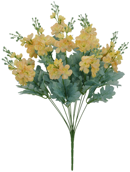 24 IN YELLOW DELPHINIUM BUSH X 12 - 84296-YEL