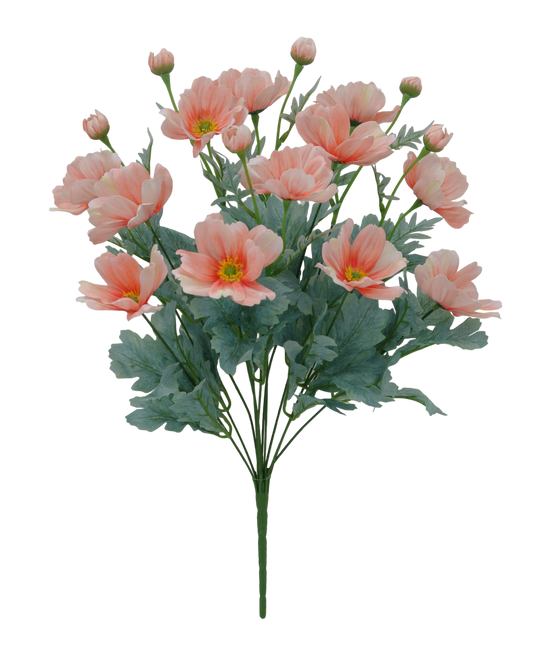 22 IN PEACH COSMOS BUSH X 12 - 84299-PH