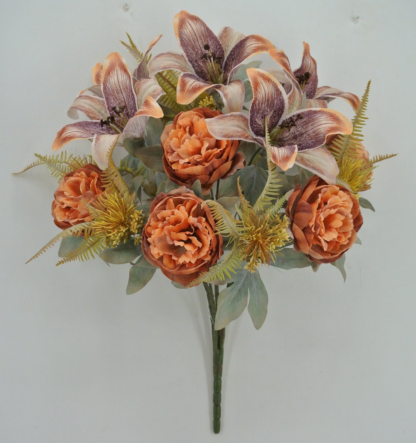 23 IN PEONY TIGER LILY BUSH X 15 - 84565-BRN