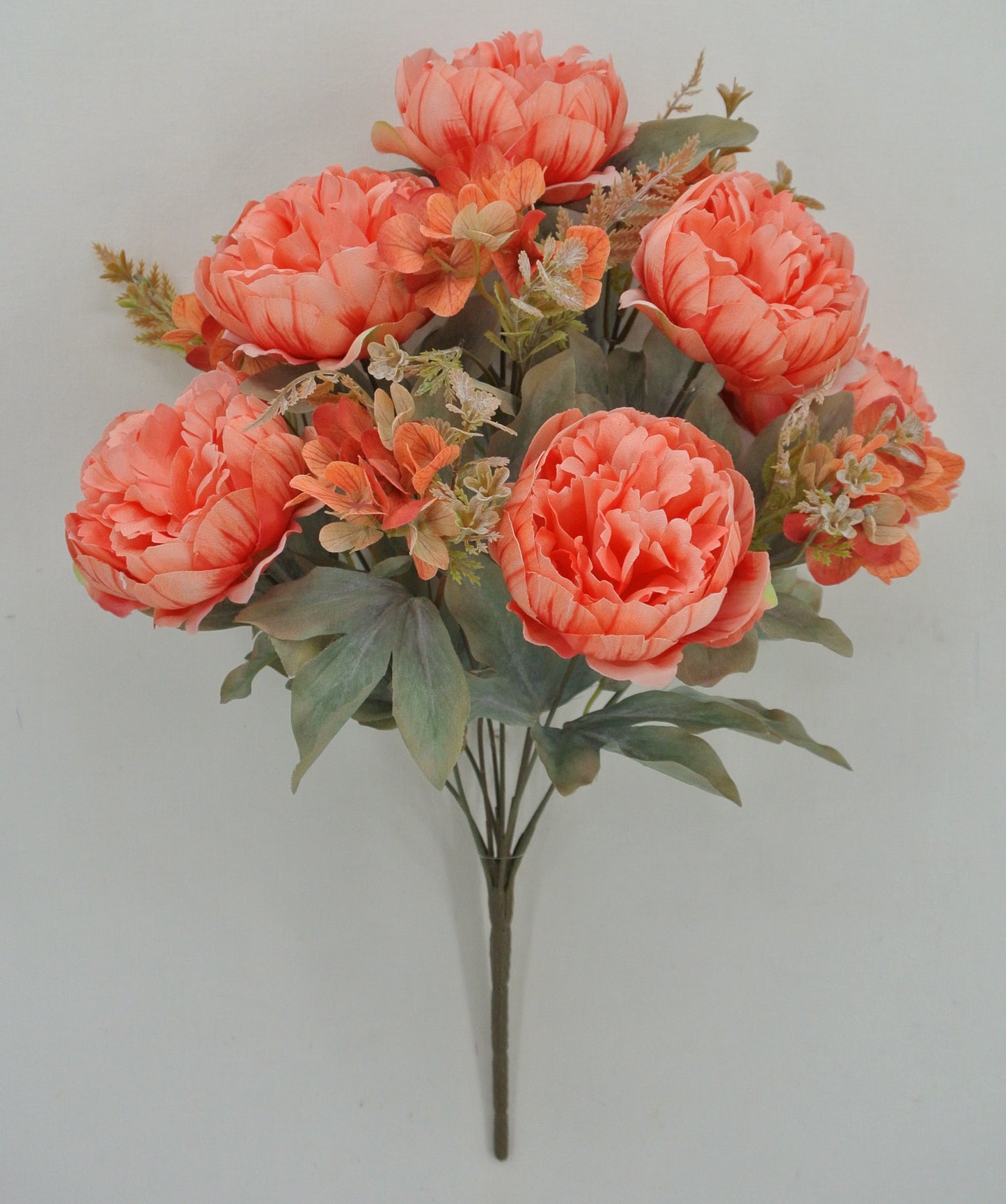19 IN PEONY HYDRANGEA BUSH X 11 - 84567-CORAL