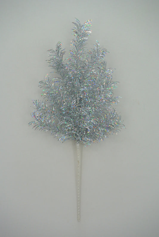 24 IN SILVER TINSEL SPRAY - 84576-SILVER