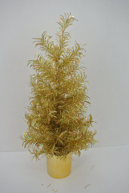 24 IN GOLD TINSEL TREE - 84578-GOLD