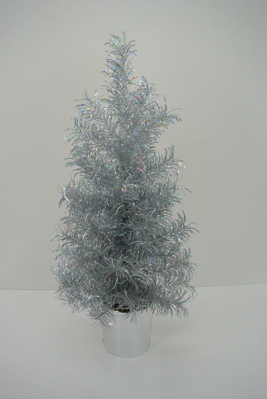 24 IN SILVER TINSEL TREE - 84578-SILVER