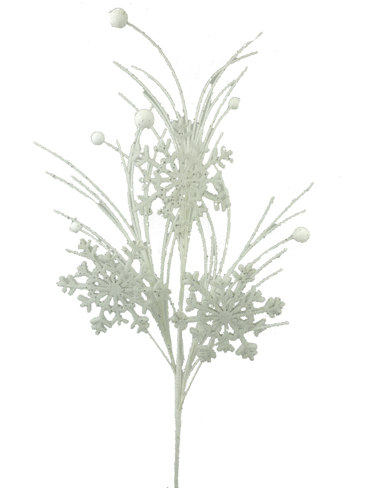 Flocked Snowflake Spray H28 - 84614SNOW