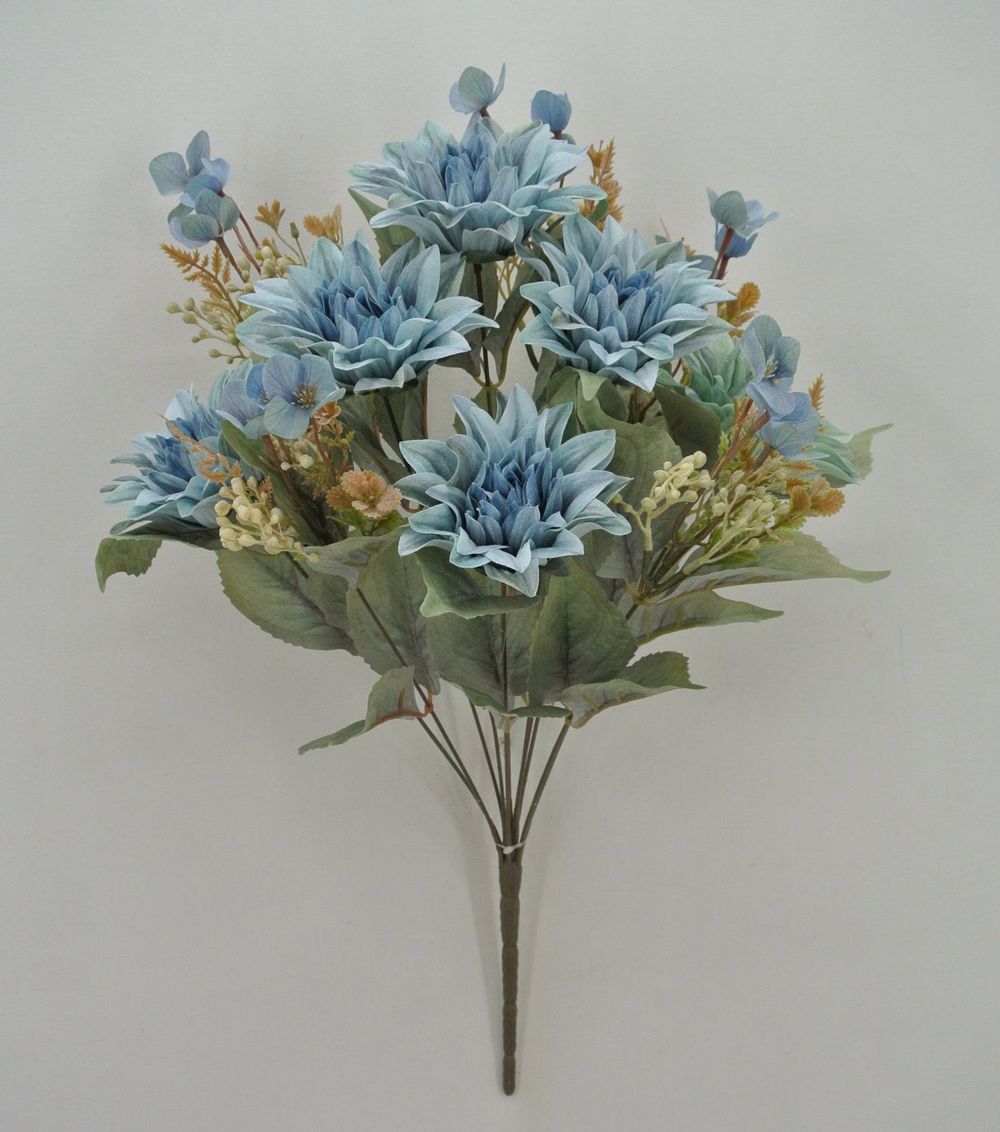 21 IN BLUE DAHLIA HYDRANGEA BUSH X11 - 84631-BL