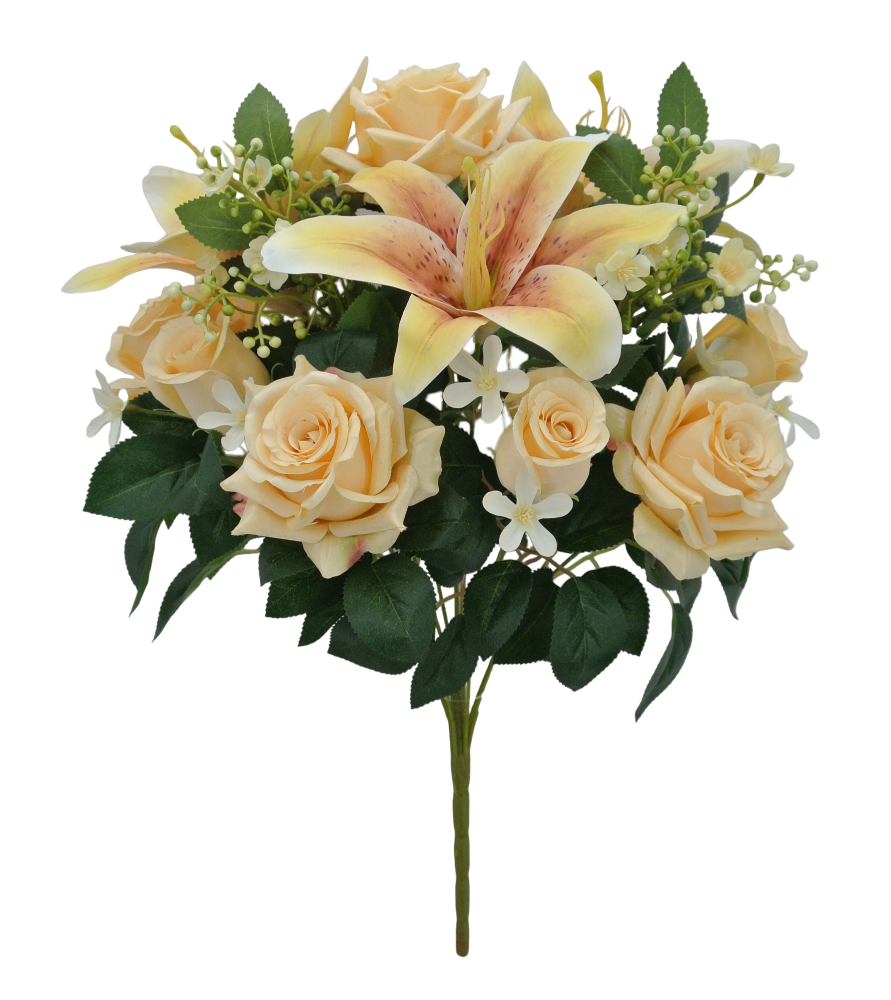 18 IN ROSE TIGER LILY BUSH X 12-YELLOW- 84693-YEL – General