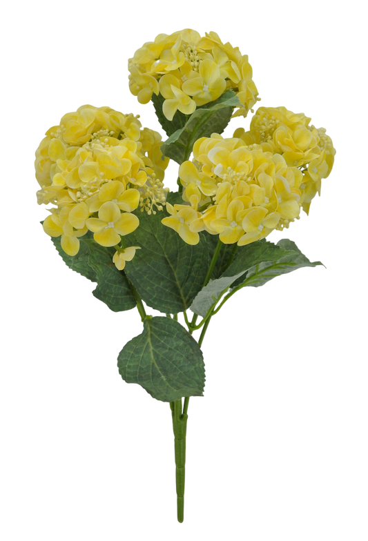 17 IN YELLOW HYDRANGEA BUSH X 5 - 84845-YEL