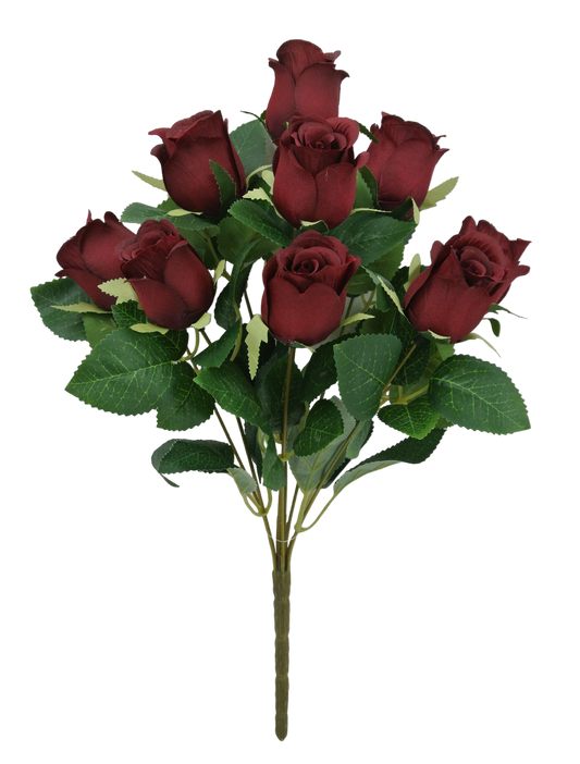 17 IN ROSE BUD BUSH X 9 -84885-BG