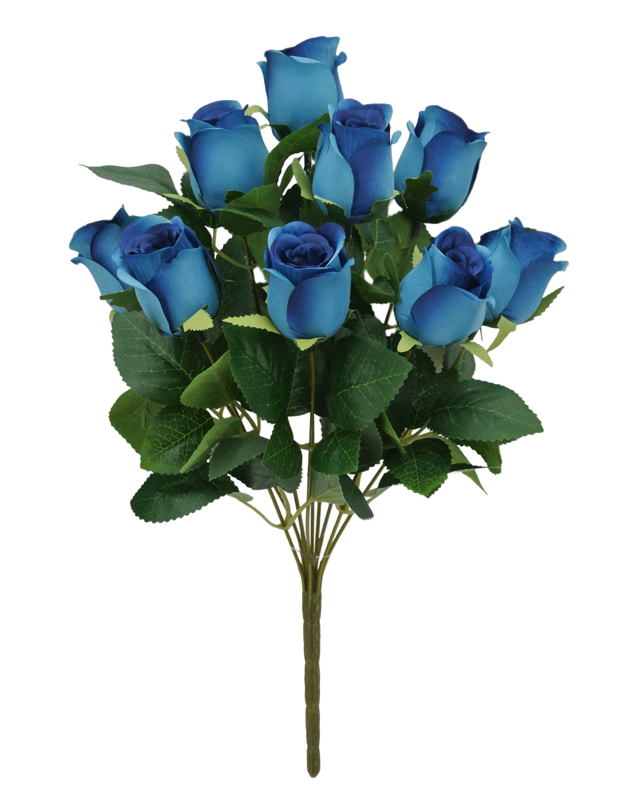17 IN ROSE BUD BUSH X 9 -84885-BL