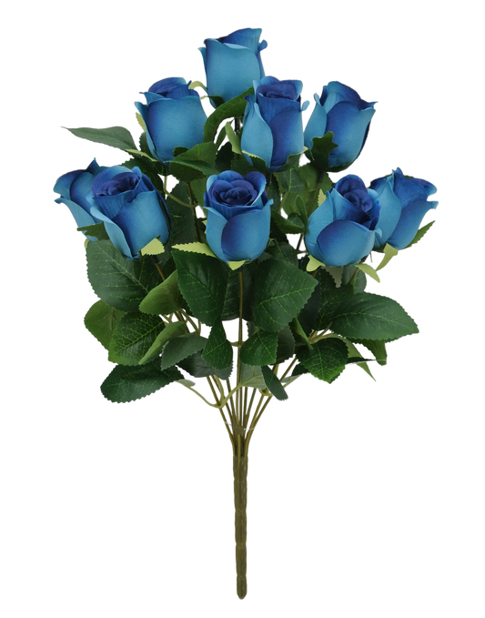 17 IN ROSE BUD BUSH X 9 -84885-BL