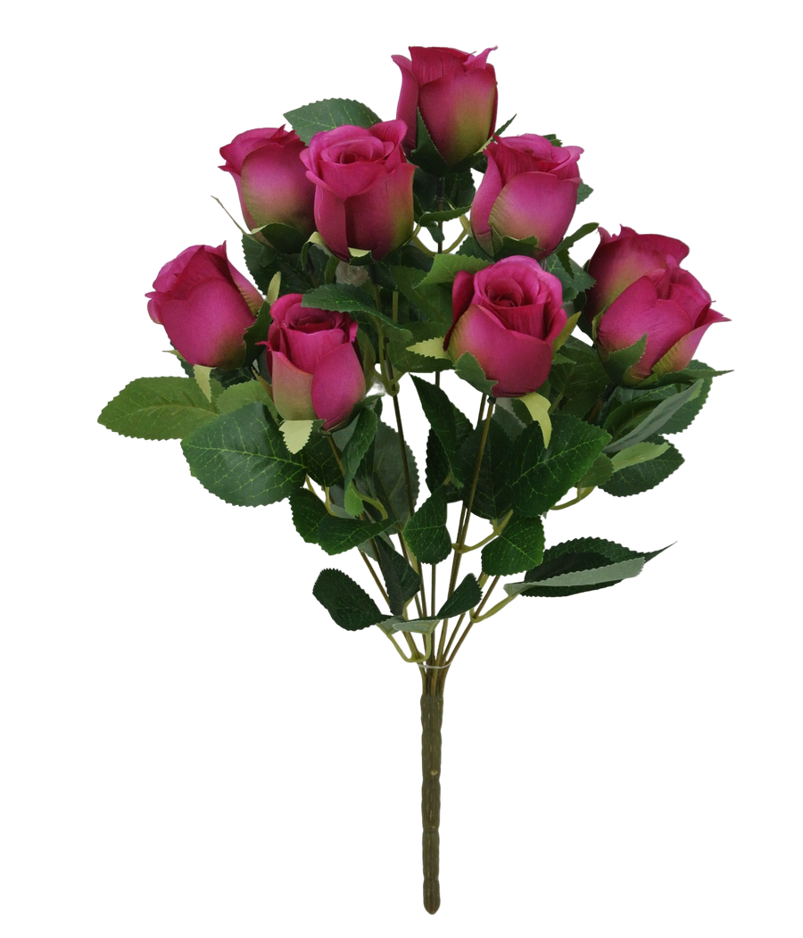 17 IN ROSE BUD BUSH X 9 -84885-FU