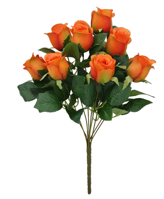 17 IN ROSE BUD BUSH X 9 -84885-OR