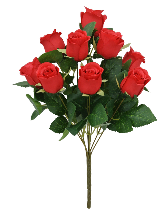 17 IN ROSE BUD BUSH X 9 -84885-RD
