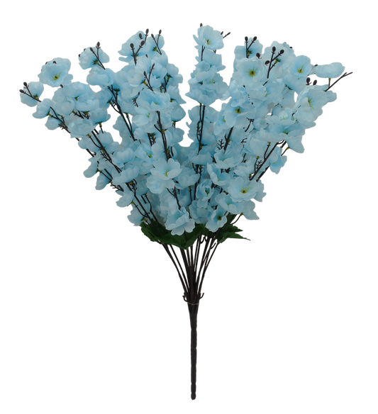 25 IN BLUE BLOSSOM BUSH X 18 - 84890-BL