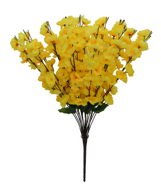 25 IN YELLOW BLOSSOM BUSH X 18 - 84890-YEL