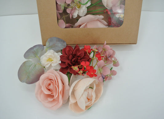 ROSE RANUNCULUS DAHLIA CORSAGE BOX-85035-RDPK