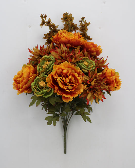27IN PEONY MUM ROSE-85205-GNGOLD