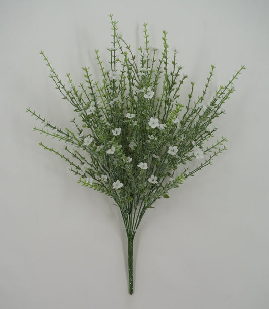 21 IN PLASTIC FLOWER W ICED-85263-WT