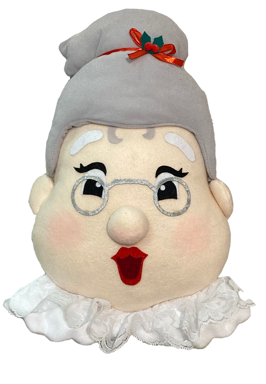 Plush Mrs. Claus H14xW10-Green/Yellow/White-85511GYWT