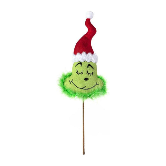 Plush Green Monster Head Pick H19xW4.5-Red/Green-85544RWG
