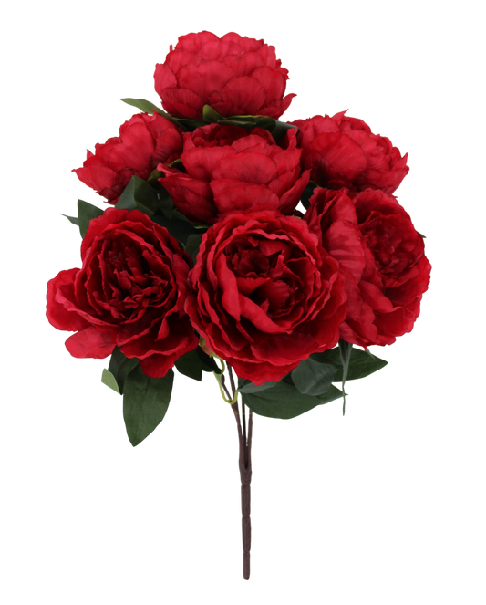 21 IN PEONY BUSH X 7 -85686-RED