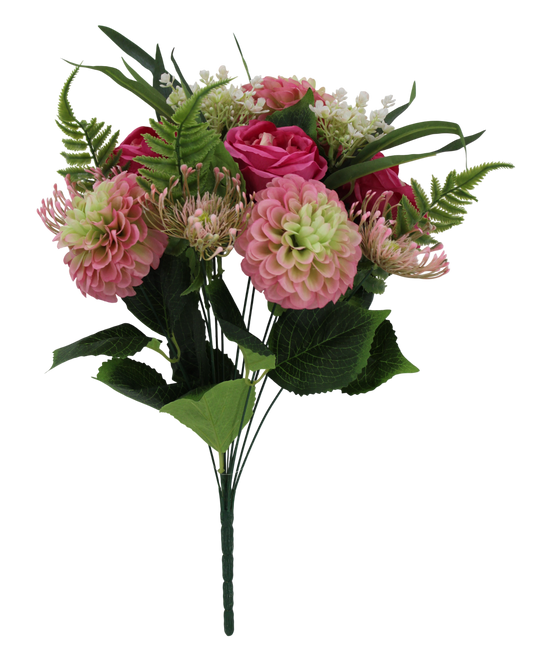 19 IN ROSE DAHLIA BUSH X 12 -85687-FU