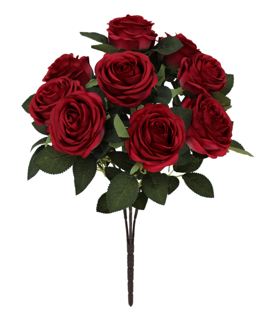 19 IN ROSE BUSH X 9 -85694-RED
