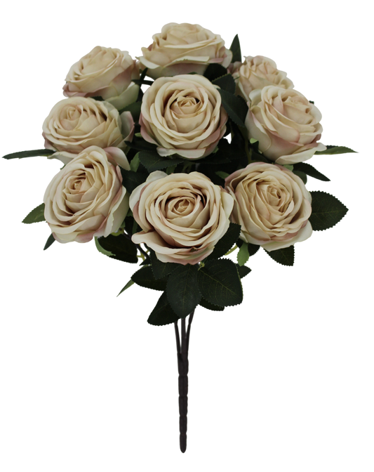 19 IN ROSE BUSH X 9 -85694-TAUPE