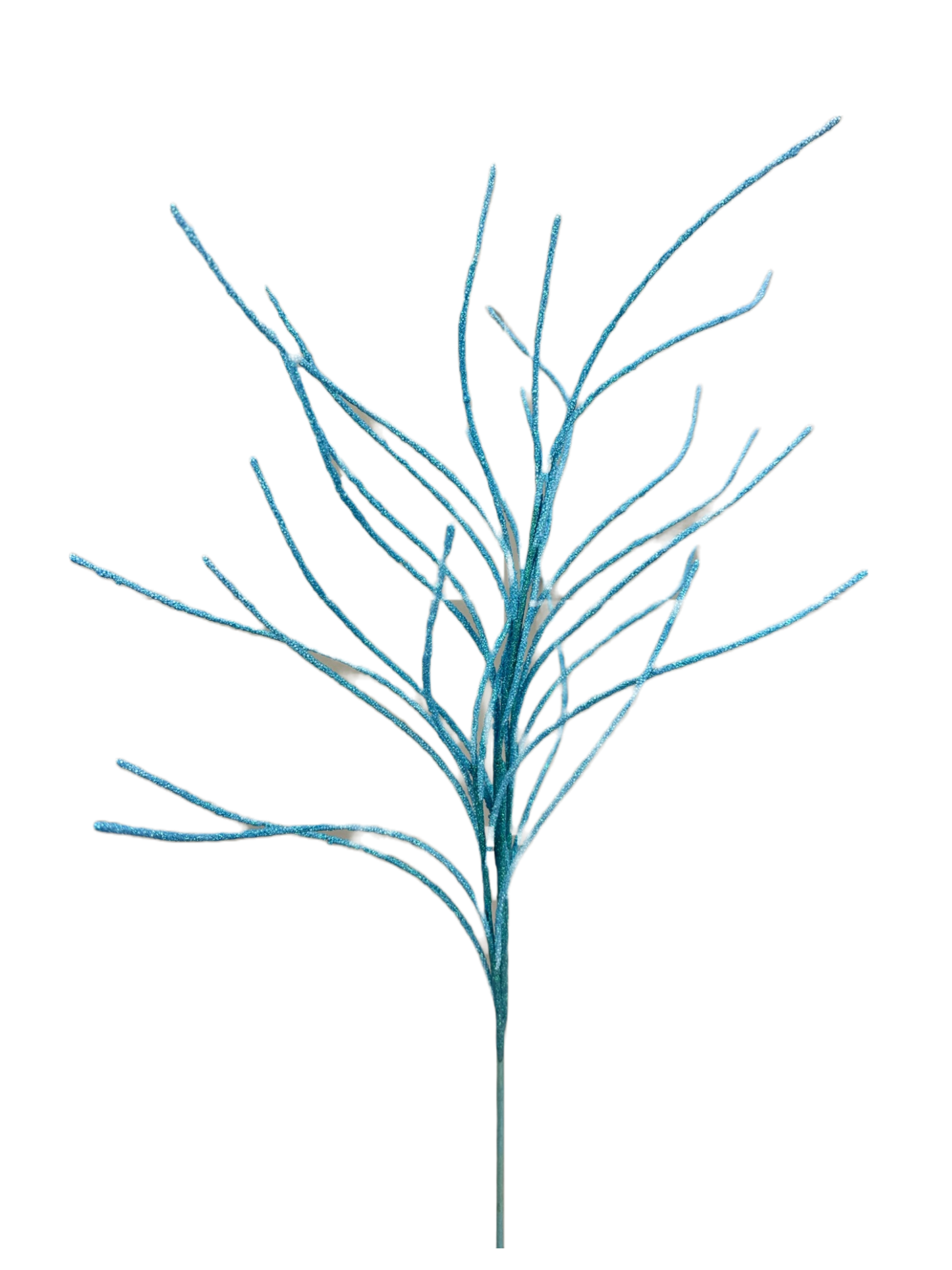 Blue Glitter Twig Spray H30 - 85717BL