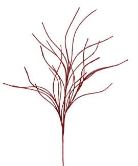 Glitter Twig Spray H30 -RD-85717RD