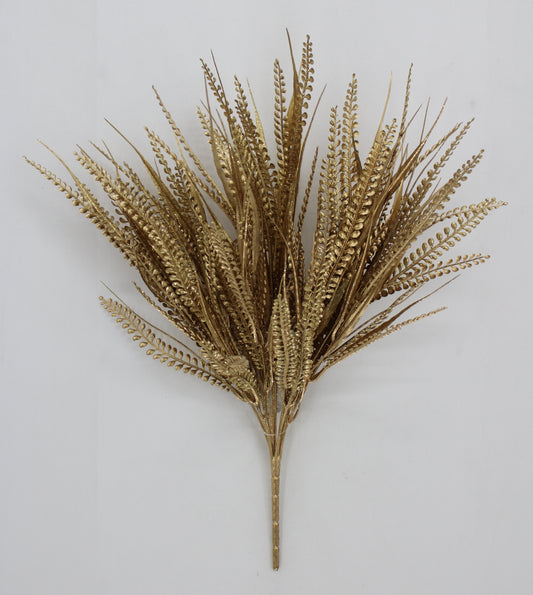 20 IN PLASTIC BUTTON FERN W-85797-GOLD