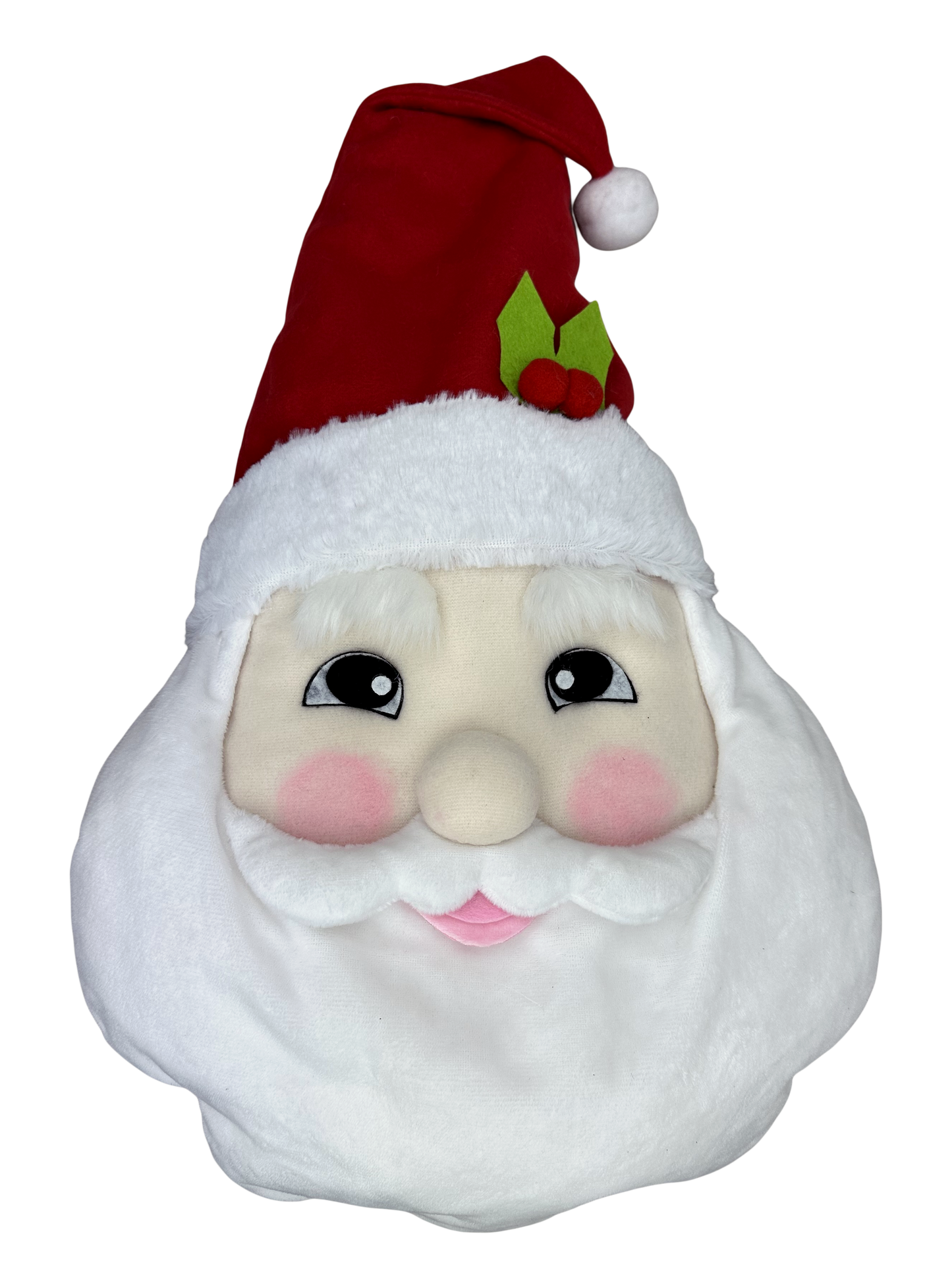 Plush Santa Head H17xW12xD5-Red-85830RD