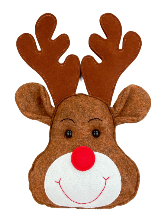 Orn Plush Reindeer H18xW14xD3-Brown-85835BN