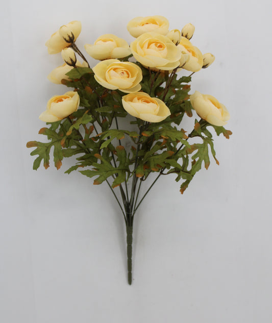 18 IN RANUNCULUS BUSH X 12-85887-BEIGE