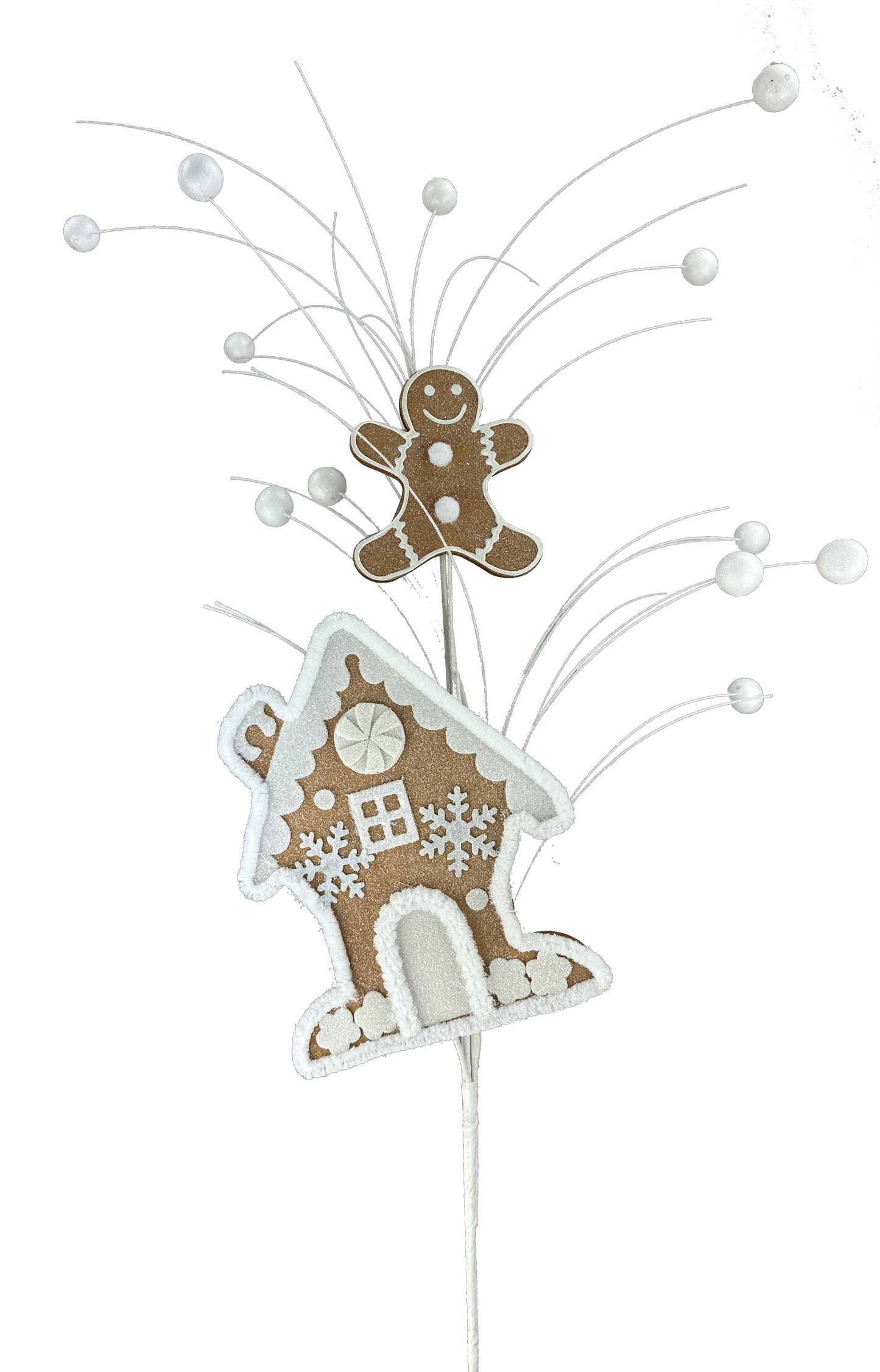 Gingerbread House Spray x 2 H30 - 85994WT