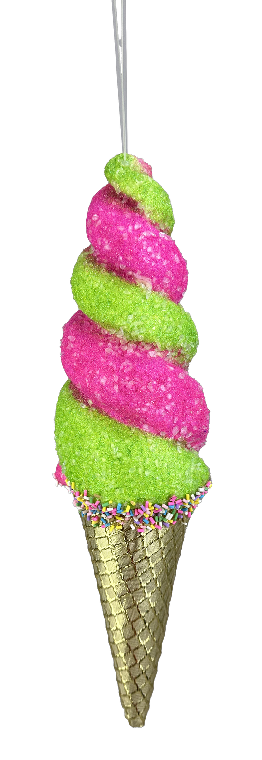 Pink and Lime Green Swirl Ice Cream H14xDIA4 - 86108PKGN