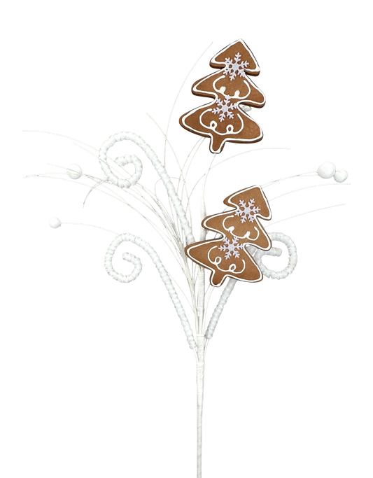 Gingerbread Tree Spray x 2 H26-Brown-86448BN